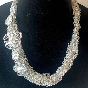 Liz Claiborne Silver Statement Necklace